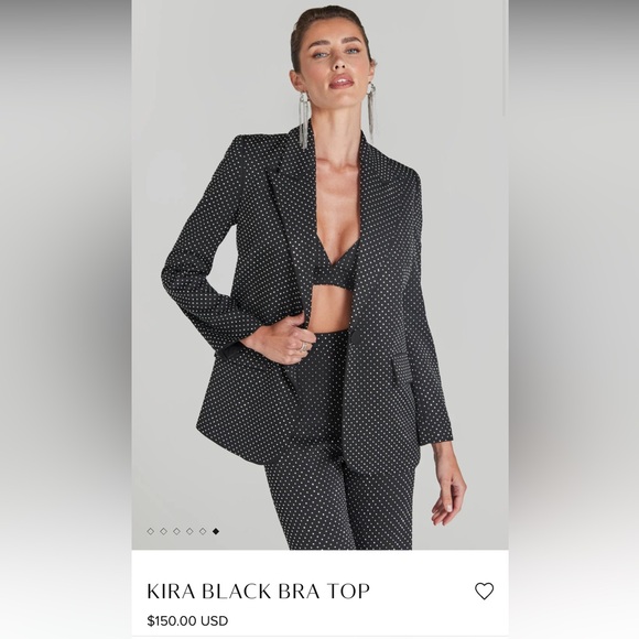 BRAND NEW Nadine Merabi Size Small - S - Kira Black Bra Top - perfect for NYE! - Picture 6 of 6